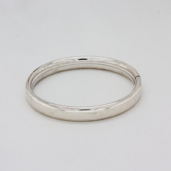Vintage solid silver minimalist bangle, Silver sta