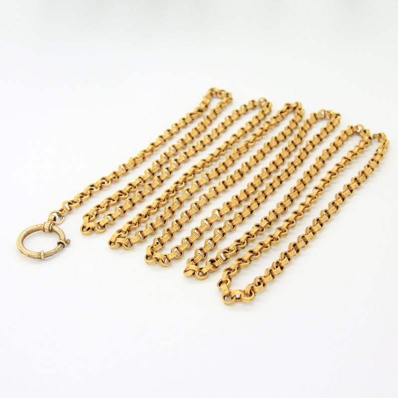 Antique Dutch Victorian Gold Guard Chain 14k Gold 56 Inch Etsy