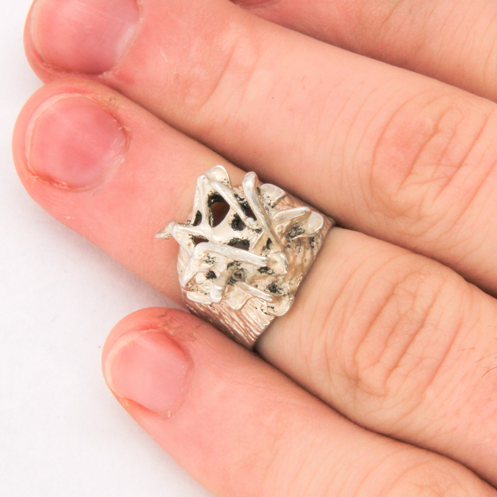 Bague brutaliste argent vintage bijoux brutalistes bague Bague brutaliste argent vintage bijoux brutalistes bague