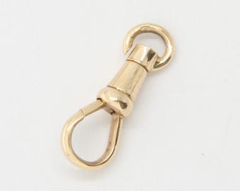 Antique 20.5 mm  14k gold dog clip clasp, Antique gold clasp, Antique gold jewelry clasp, Antique jewelry making