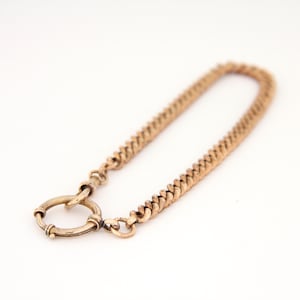 Antique 14k gold pocket watch chain 27,5 cm , Curb link pocket watch chain, Antique gold pocket watch chain,