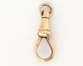 Antique 19 mm 14k gold dog clip clasp, Antique swiveling gold dog  clasp, Antique gold jewelry clasp, Antique jewelry making
