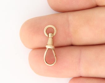 14 Gold Antique 19 mm swiveling dog clip clasp, Antique gold clasp, Antique gold jewelry clasp, Antique jewelry making