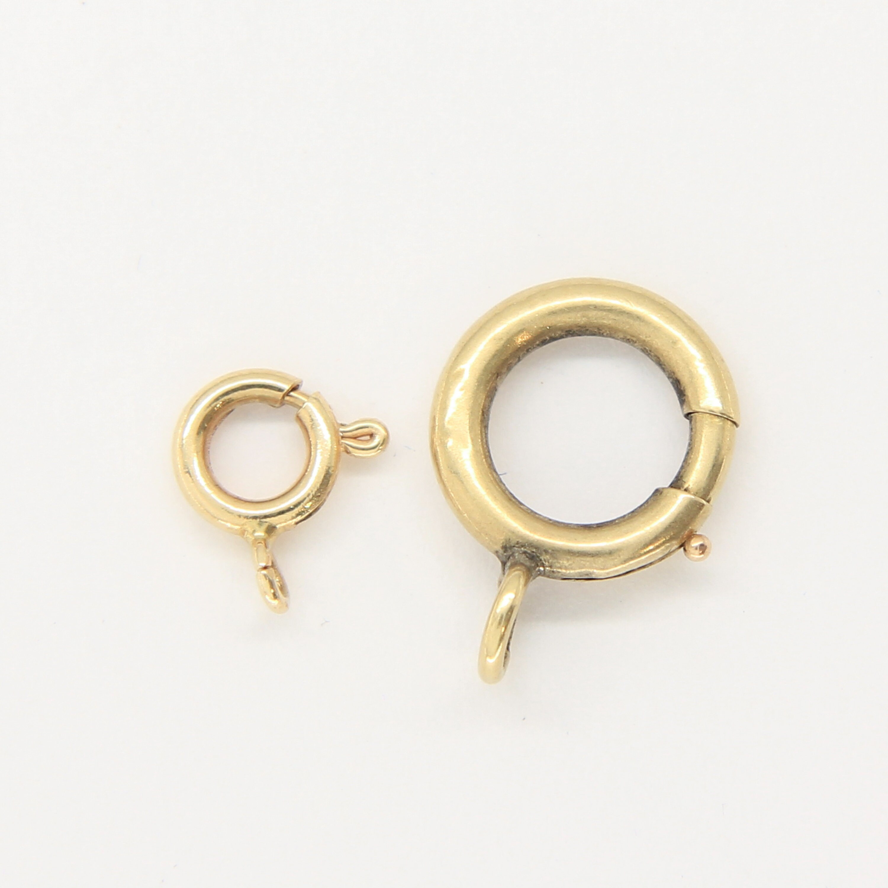 Antique 18k gold spring ring clasp Antique gold clasp Etsy