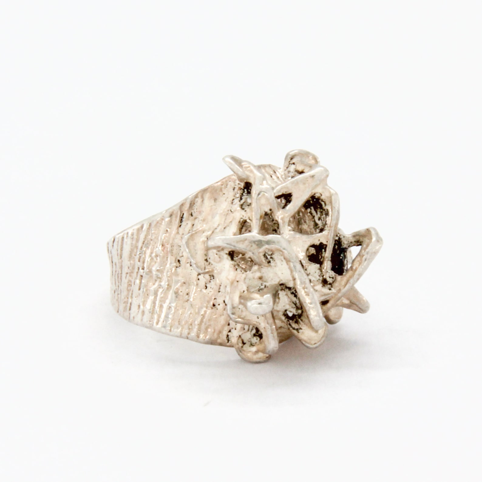 Bague brutaliste argent vintage bijoux brutalistes bague Bague brutaliste argent vintage bijoux brutalistes bague
