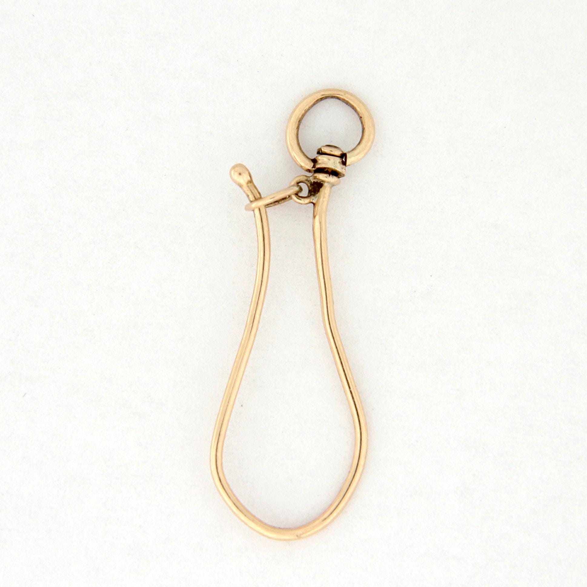 Victorian 14k Gold Shepard's Hook Pendant, 31 mm gold  Shepard's Hook, Antique gold clasp, Antique jewelry clasp, Antique jewelry making