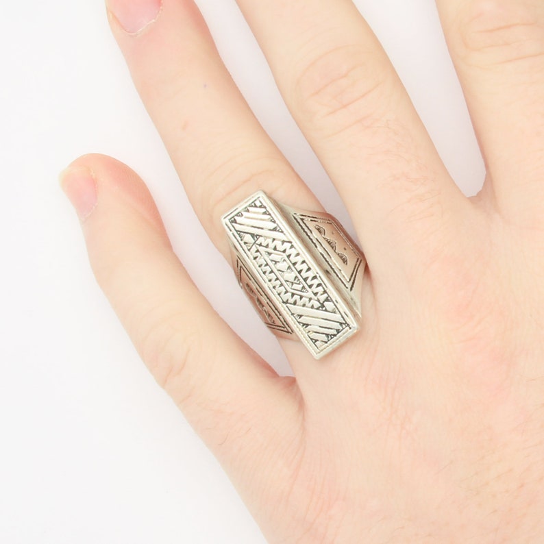 Statement ring Tribal ring Ethnic silver ring Ethnic jewelry Antique silver Tuareg ring Tribal jewelry Silver African ring Mens ring