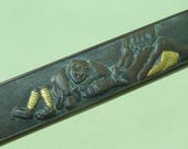 Kozuka Kogatana Japanese Sword Fitting Mixed Metal Knife Handle Antique