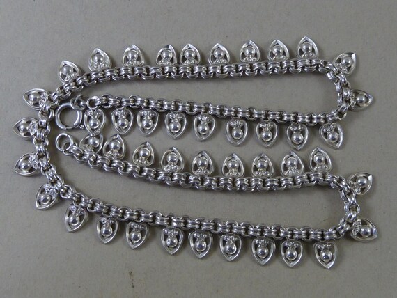18" Edwardian Solid Sterling Silver Collar Pierce… - image 4