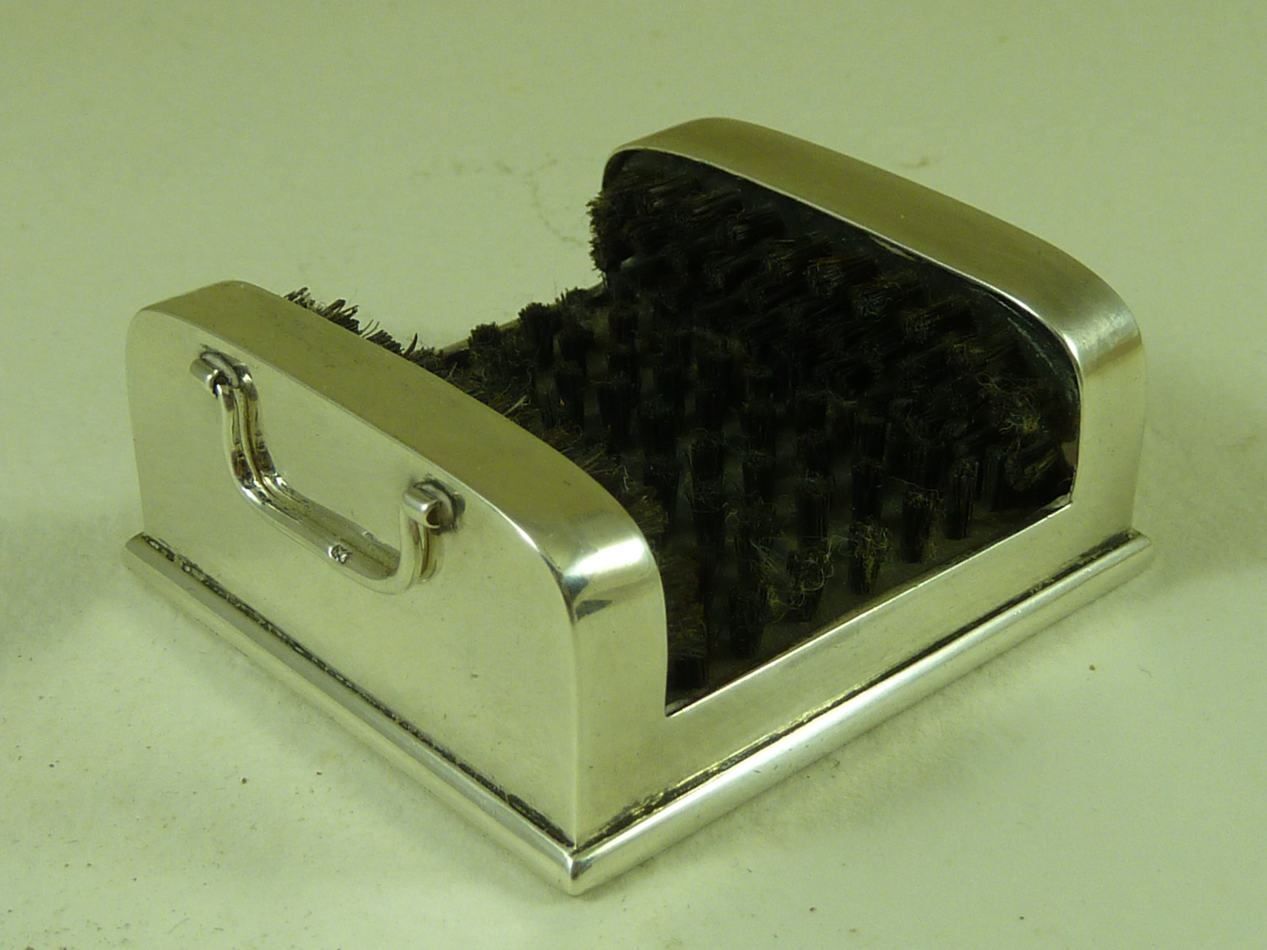 Image of 1896 Silver Pen Nib Wipe Boot Brush Scraper Sterling Hallmarked