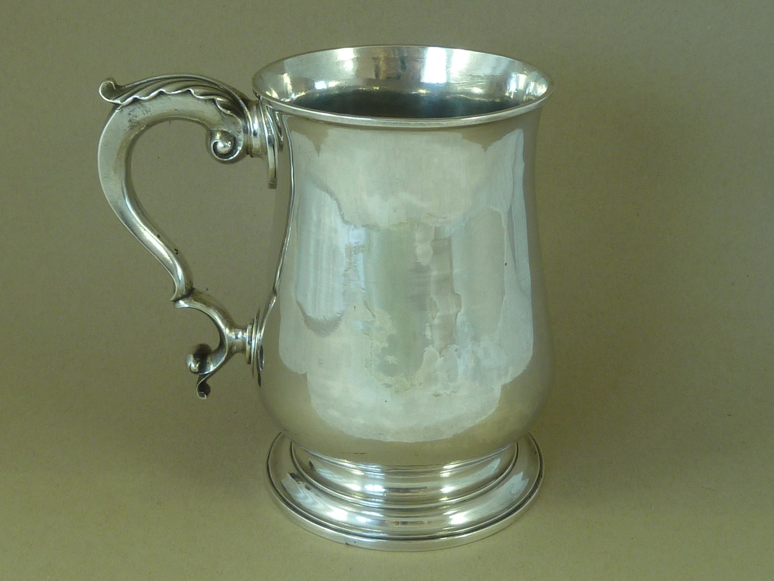Image of 1766 Georgian Silver Tankard Mug William Tuite London
