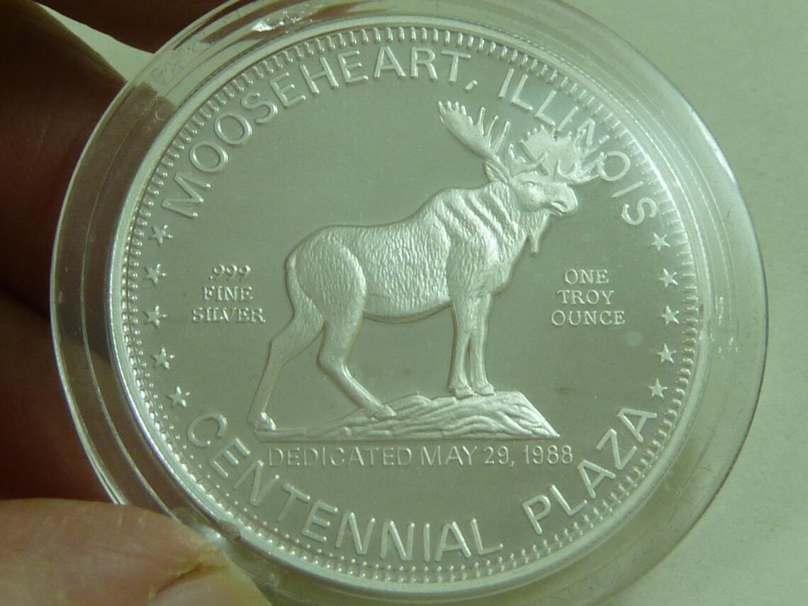 Mooseheart Centennial Moose Order Ounce Fine Silver Etsy