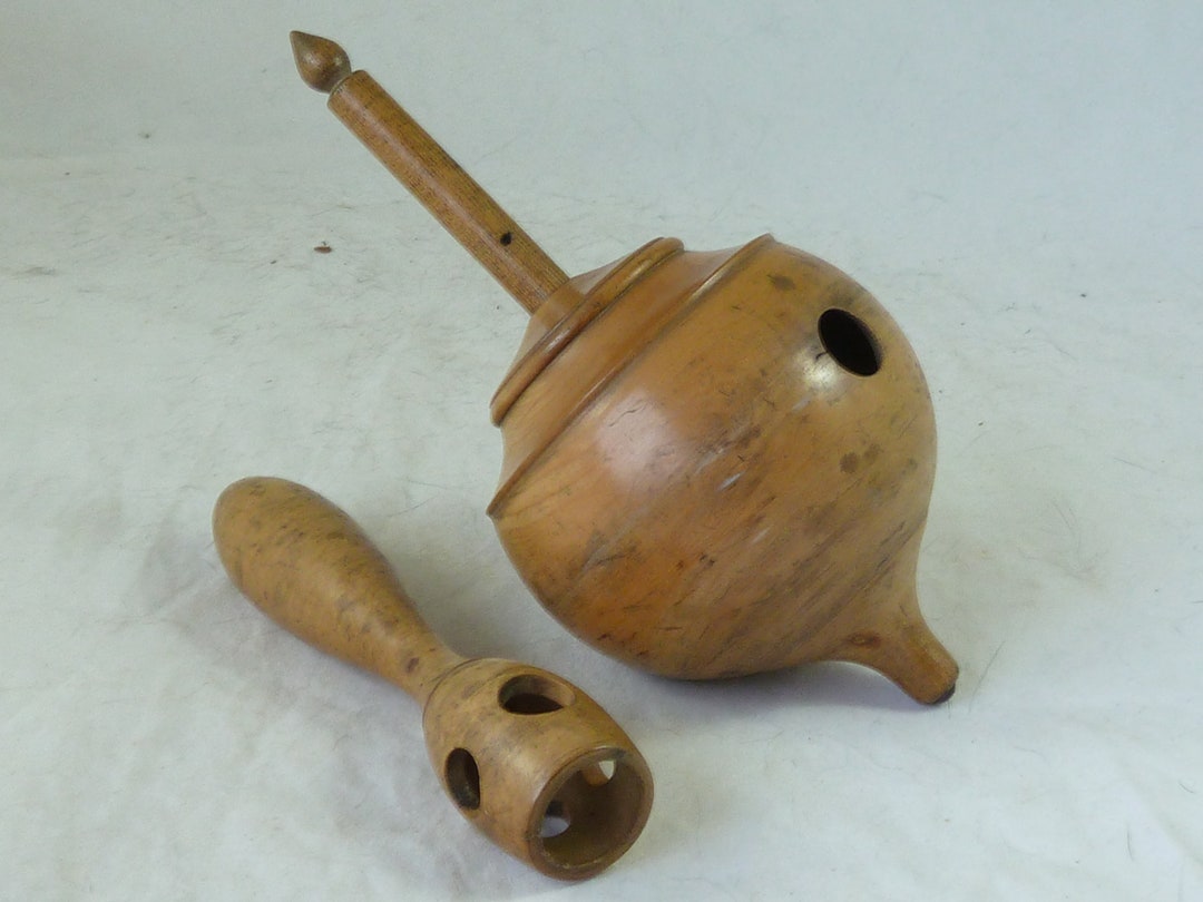 Large French Humming Spinning Top Turned Wood Treen Antique Etsy