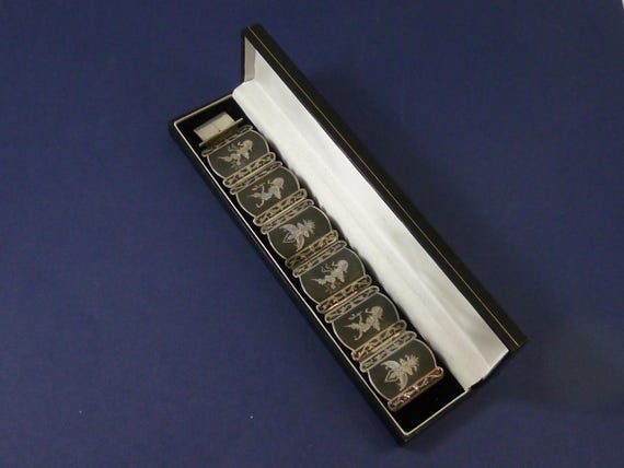 Siamese Niello Hallmarked Solid Sterling Silver E… - image 3