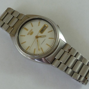 SEIKO 5 Automatic Day Date 7009 3040 F 1980 17 Jewels Working Mens Watch Vintage Etsy
