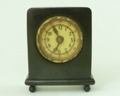Art Deco Novelty Bakelite Clock Tape Measure Sewing Needlework Tool Vintage
