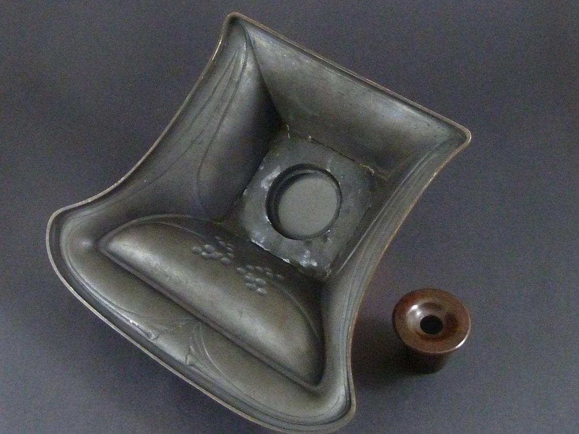 Large WMF Brass Inkwell Copper Art Nouveau German Jugendstil Etsy