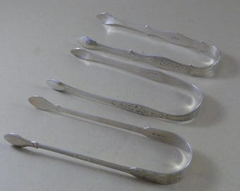 イギリスアンティークシュガートングアイストングシュガーニップス