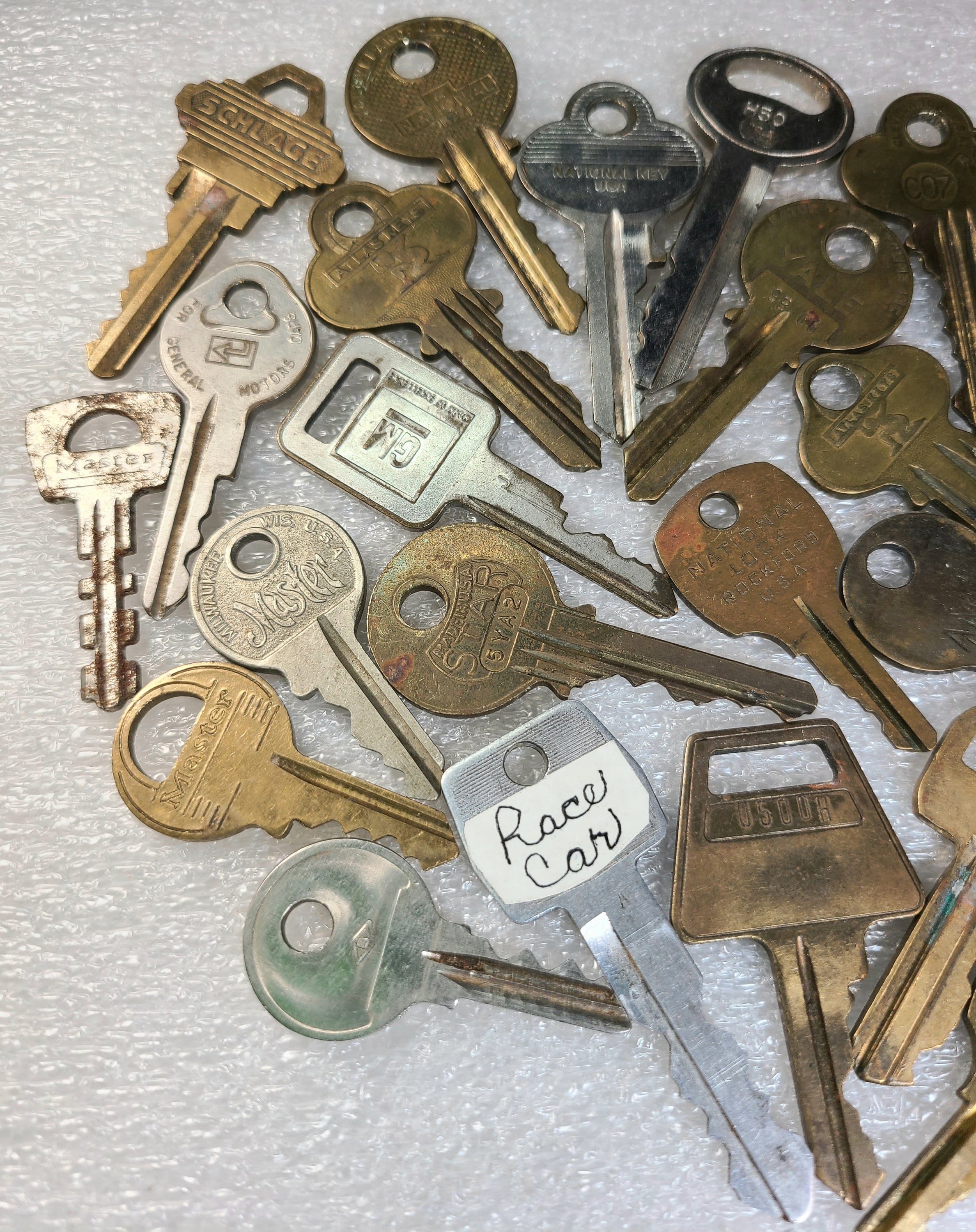 26 Vintage Keys Padlock Keys Room Keys Door Keys Race Car Keys Master