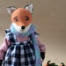 Mrs.Fox with pumpkins, Fox doll, Handmade doll, Soft doll