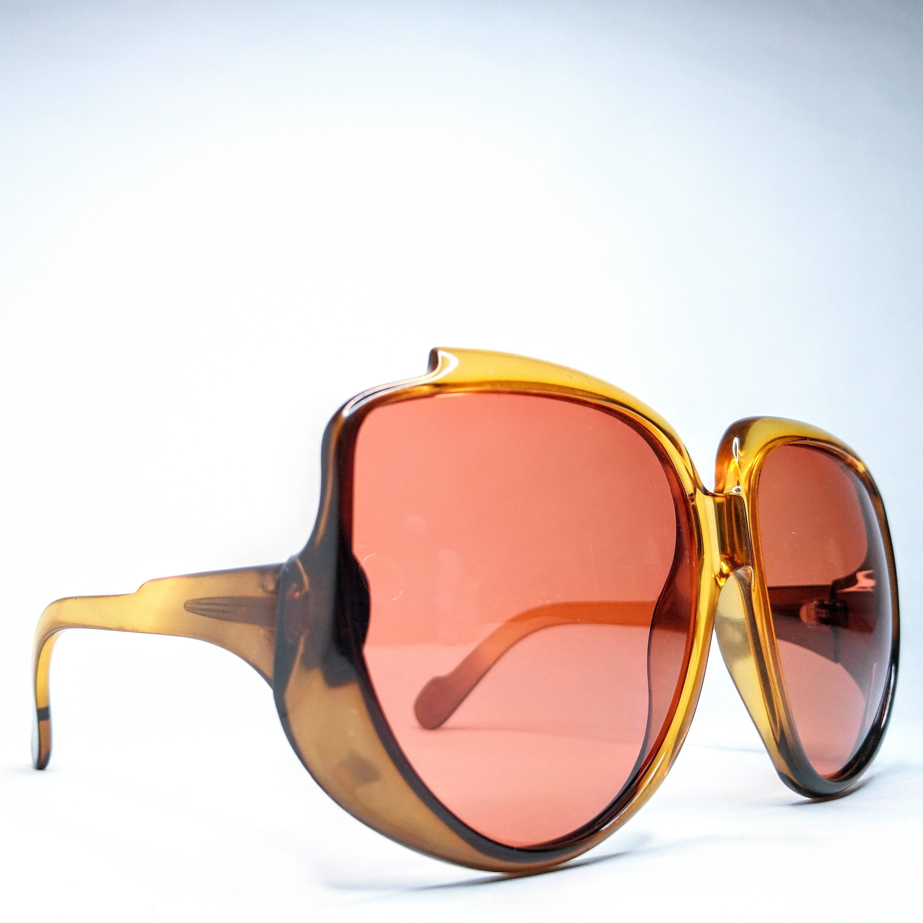 Christian Dior Vintage 80s Germany 2346 Optyl Sunglasses Oversize 90 62 16 Black