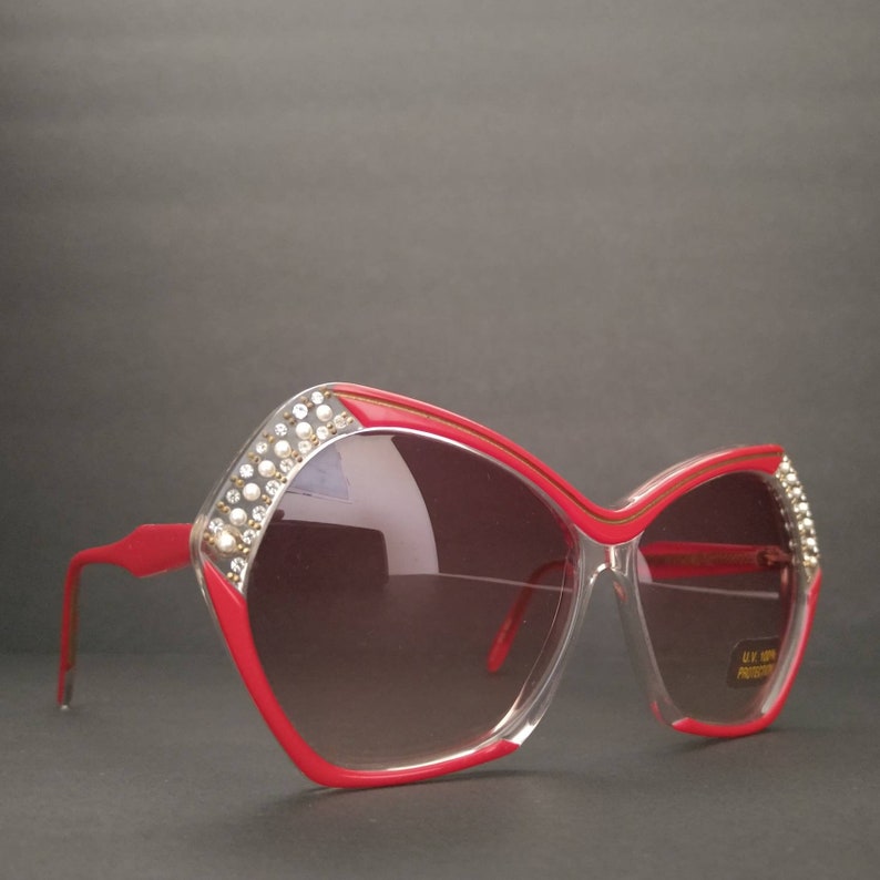 Download Vintage Ultra Charade Oversized Red Butterfly Sunglasses ...