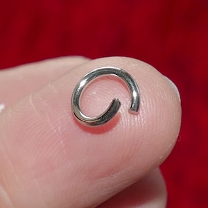 50 x roestvrij staal 8 mm open ringetjes, 17 gauge, hoogwaardige zilverkleur 1,2 mm D178