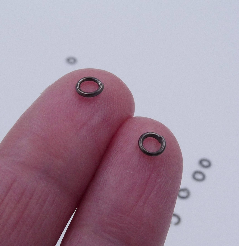 300x Black Jump Rings Black Split Rings 4mm Open Jump Rings Etsy