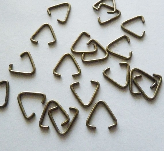 20x Triangle Pinch Pendant Bails for Jewelry Making Bead