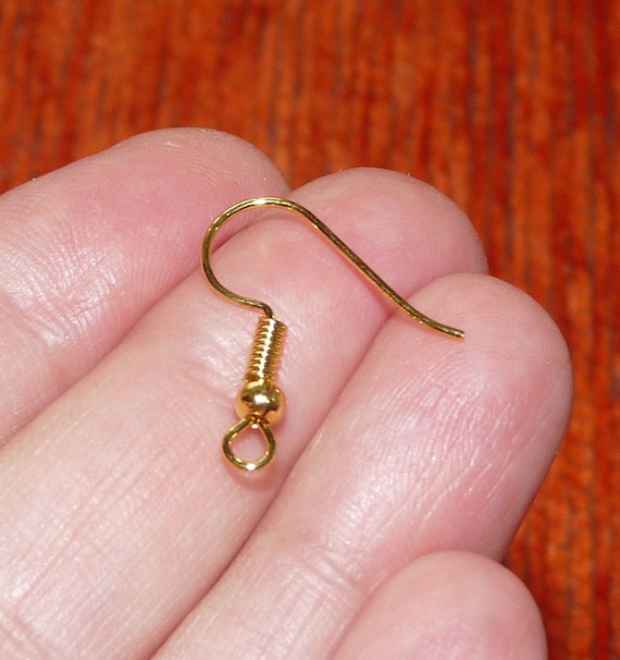14K Gold Ear Wire Ball on tip Wire Hook, Jewelry Making, Earring