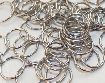 20/50x Silver Tone 12mm Open Jump Rings 18 Gauge F221