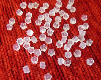Earring Backs, Flower Earring Stoppers, Soft Rubber Earring Backs, Small Silicone Earring Nuts, DIY Jewelry
