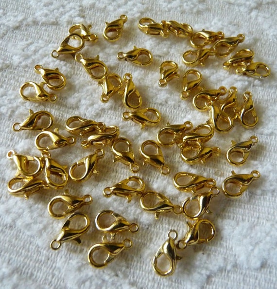 10/20/50Pcs Gold Copper Pendant Clasps Hook Bails Clips Connectors
