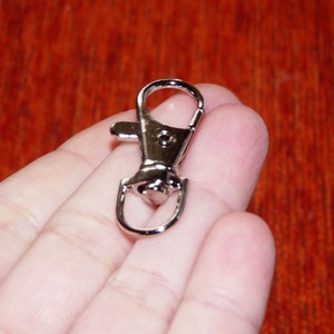 Silver Lobster Swivel Key Ring Clasp, Dog Leash Trigger Clasp, Key