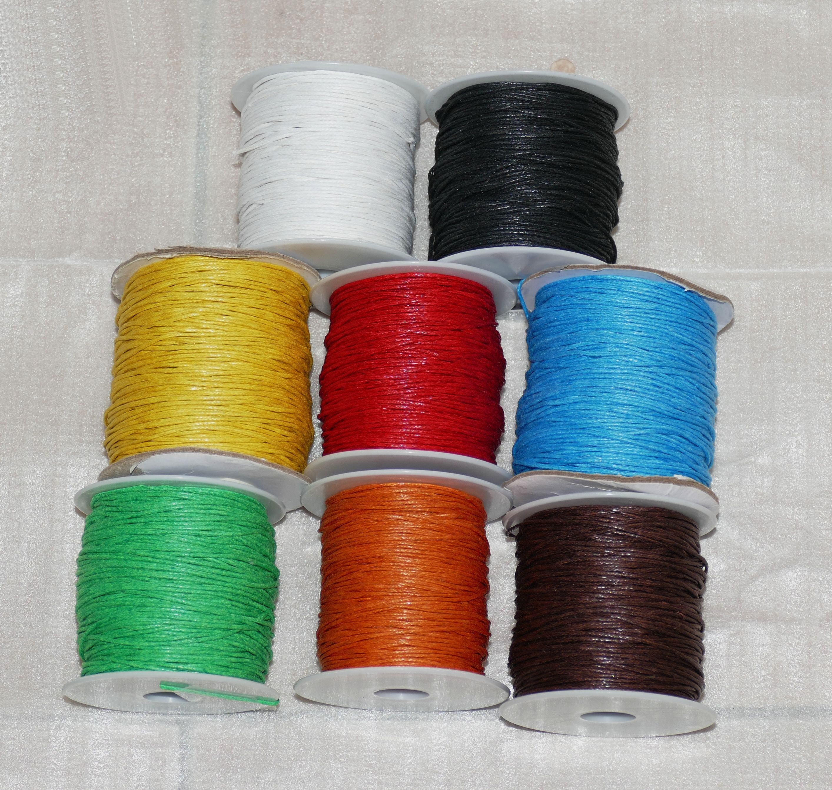 0.5/0.8/1.0/1.5/2.0/2.5/3.0mm Colorful Waxed Cord Cotton Thread Cord String  DIY Necklace Bracelets Rope For Jewelry Making