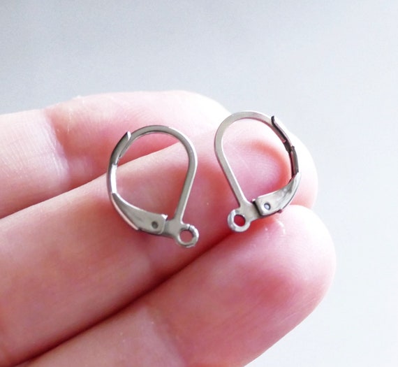 Non Pierced Clip On Earring Findings, With Flat Pad & Rubber Comfort - Foto 2