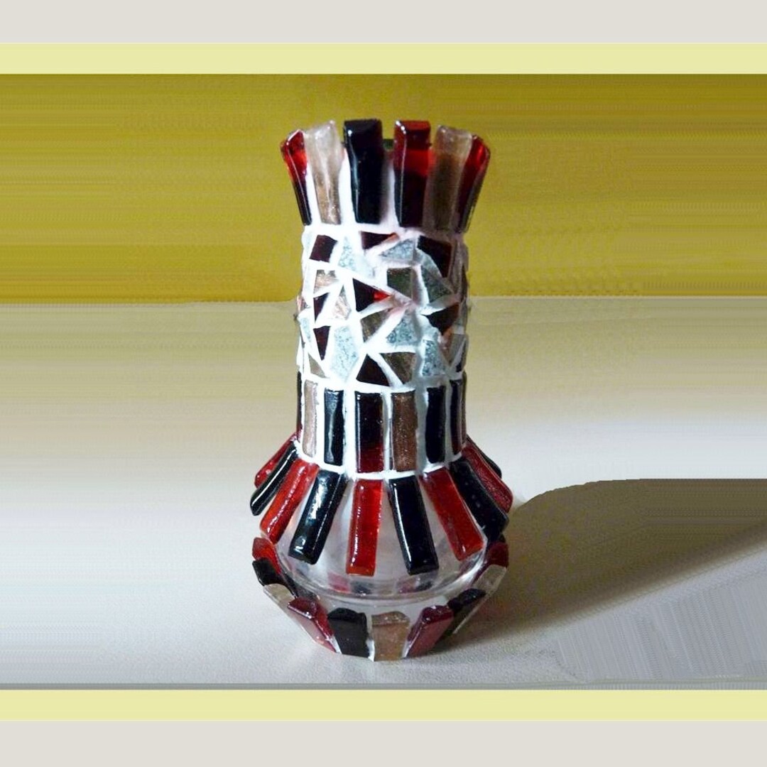 Glass Mosaic Candle Holder, Table Decor, Centerpiece U008 Etsy