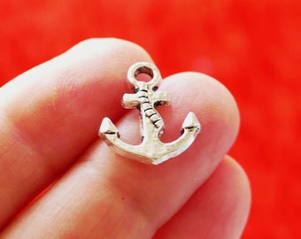 10x Boat Anchor Charm, Antique Silver Tone, Free shipping C783