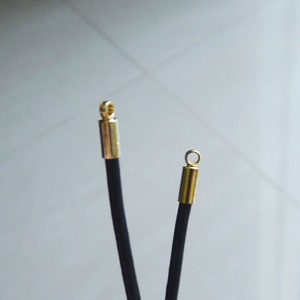 20x Tube Glue in Round Leather Cord End Caps, Gold Color Cord Ending Bead Stoppers G005