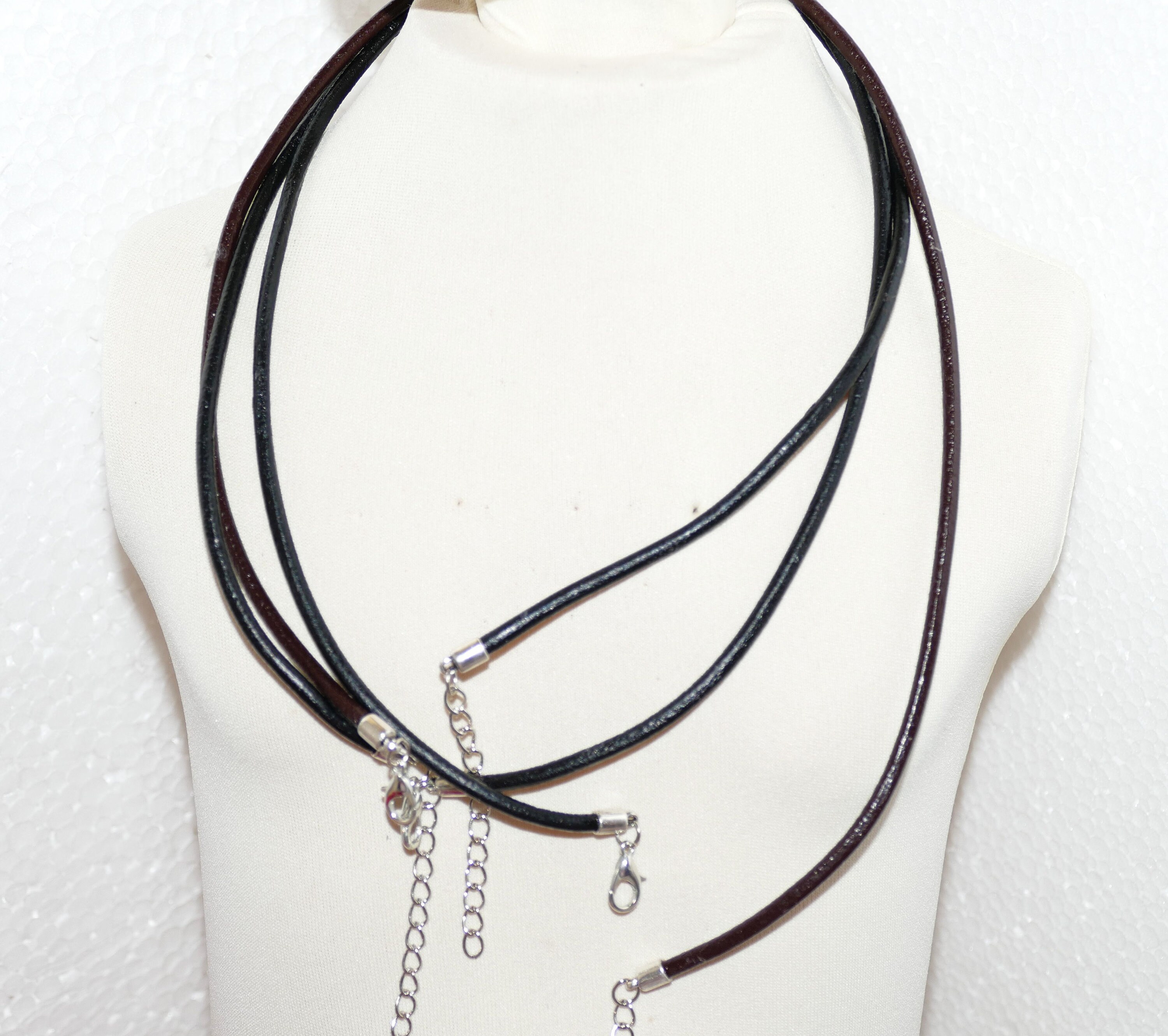 18-inch 4.5mm Braided Leather Necklace - Brown with Sterling Silver Clasp