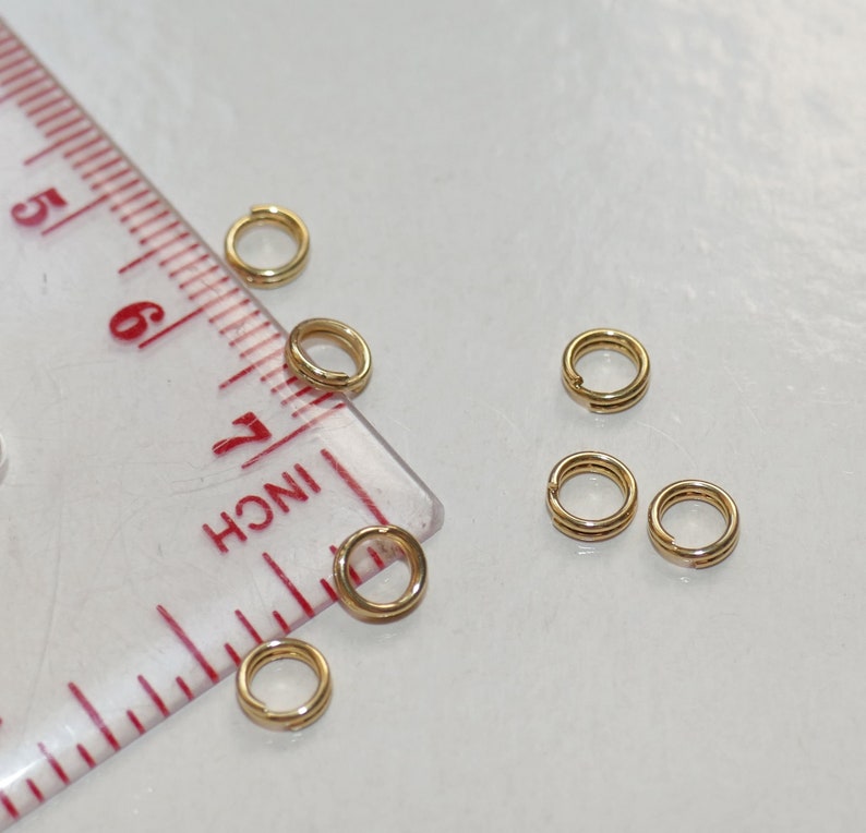 20x Gold Stainless Steel Split Rings Double Loop Jump Rings Etsy
