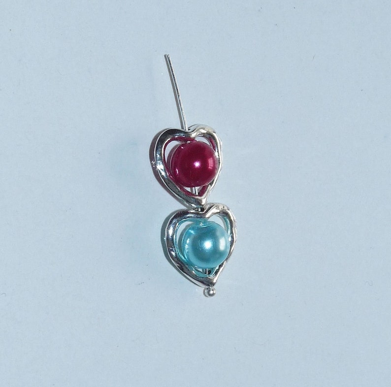 10x Heart Spacer Bead Frame 14mm Bead Frames Fit 8mm Bead Etsy