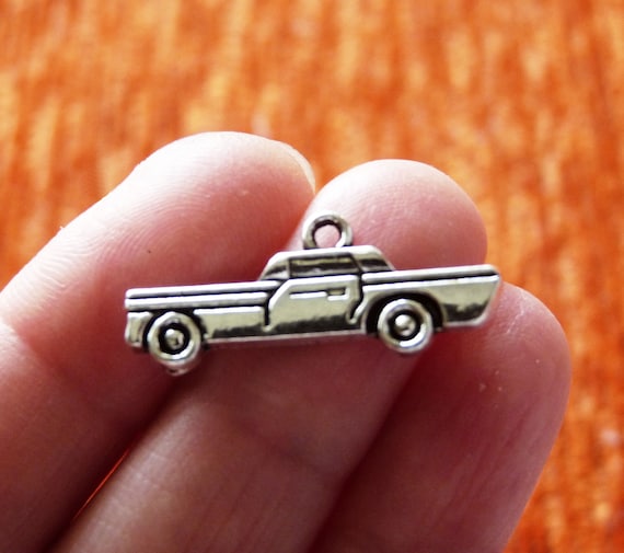 Car Charm Charms for Bracelet Antique Silver Tone Metal | Etsy