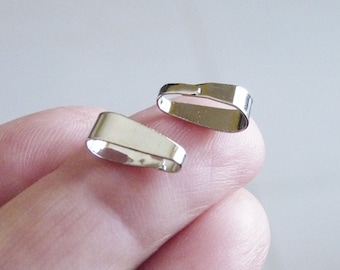 10x Charm plateado, colgantes con clip y conectores C689