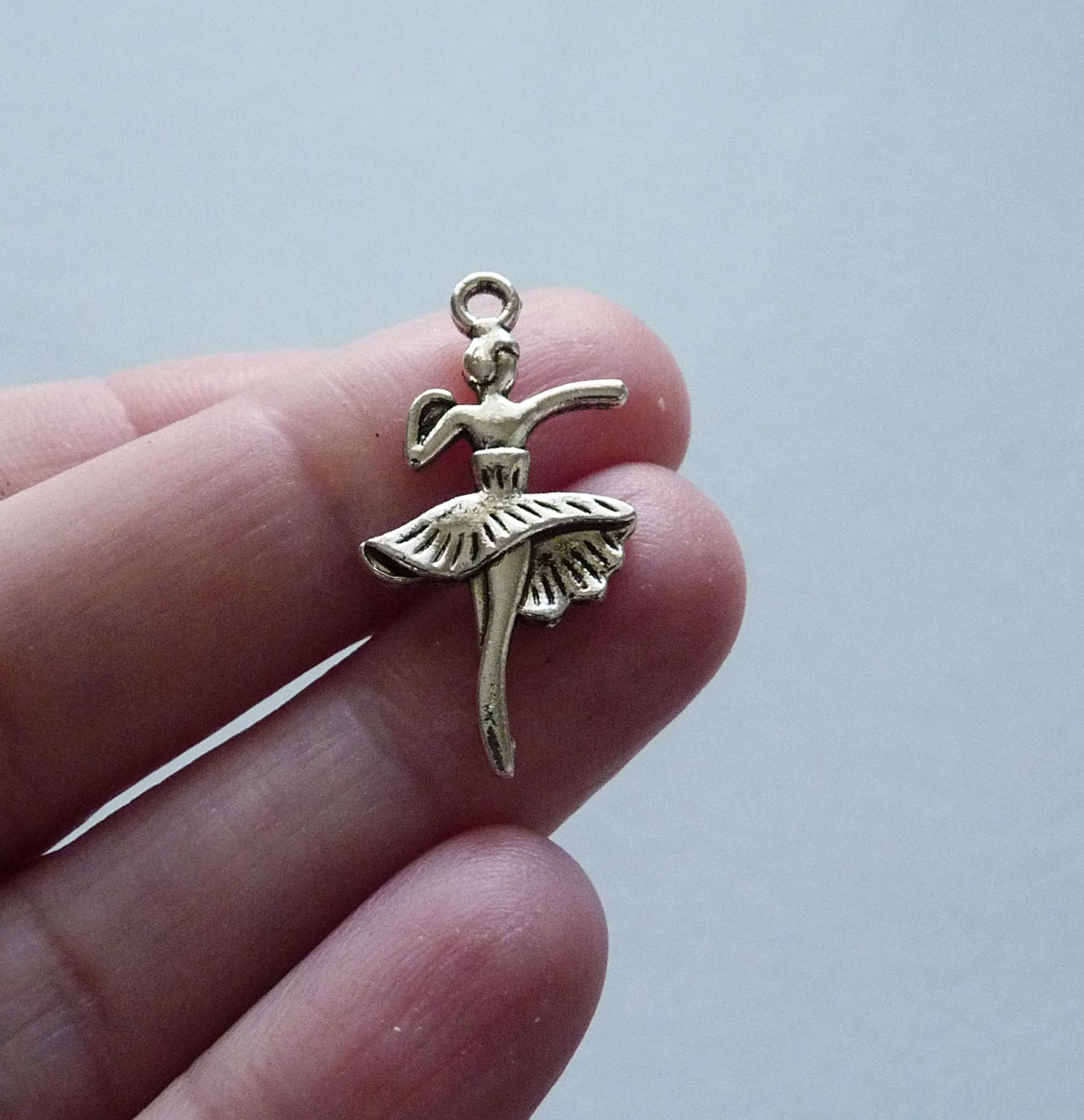 Ciondolo Ballerina Charm In Argento Sterling "Tutto Sul Bambino" - Per Braccialetti E Collane - Regalo Per Mamme Quiges Charm Argento - Foto 9