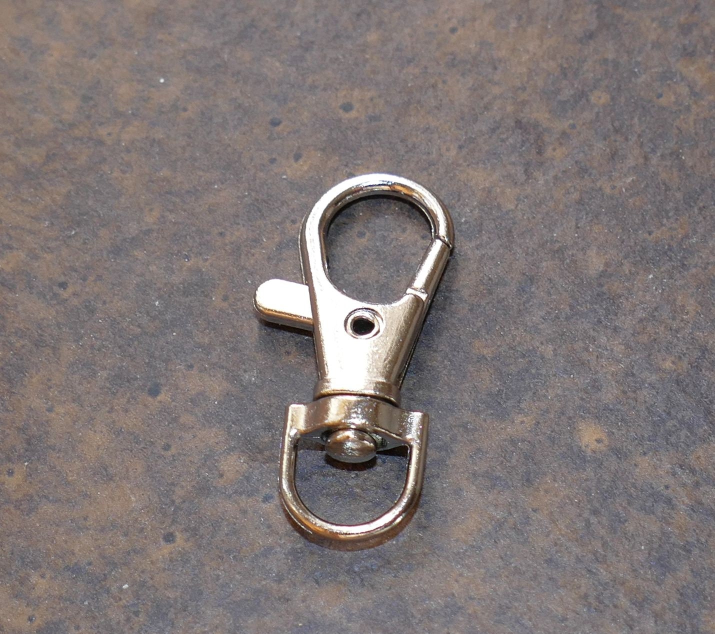 Silver key clasps,wholesale 100pcs Silver keychain clasp findings  connector,Metal Lobster Claw Clasp Findings--38x15mm
