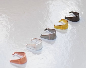 10 connecteurs de suspension en acier inoxydable avec pincement, écrous à clip de 9 mm or/argent/noir/or rose, connecteurs de boucle d'oreille à pince F131