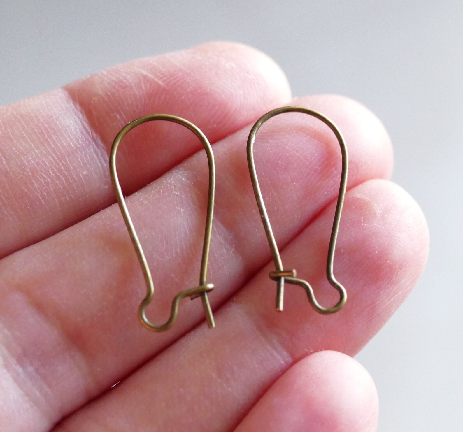 20x Bronze Kidney Earring Hooks With Clasps 24mm Bronze Tone Etsy