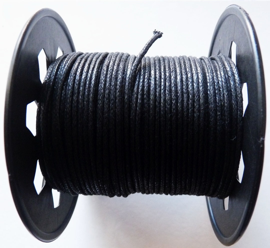 10 Yards Black Waxed Cotton 2mm Wide Cord, Lace String Rope C415 - Etsy