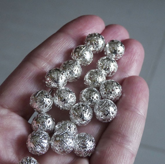 Perles Ajourées Preciosa Doré 6mm - Lot De 10 - Fait Main En France - Neuf
